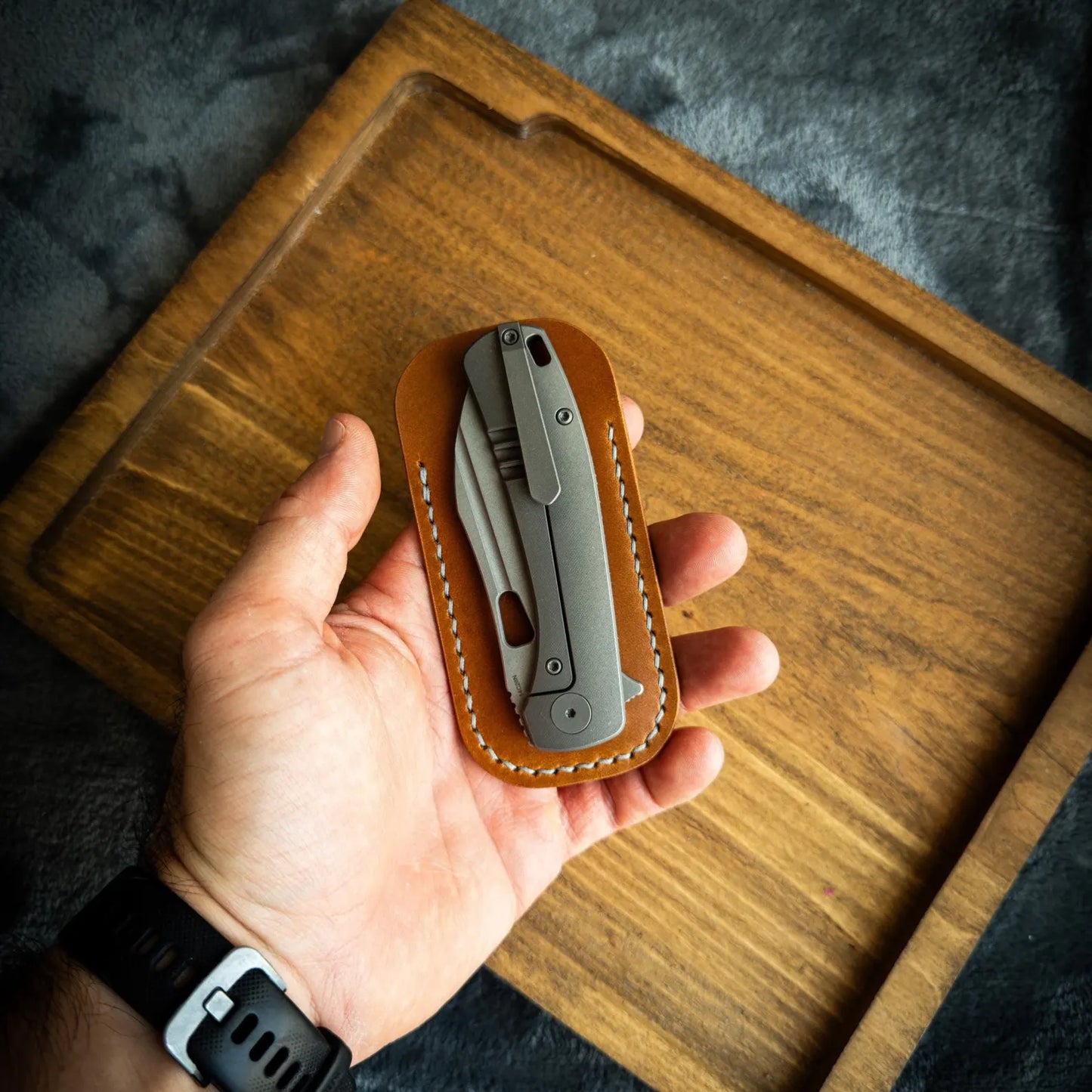 Folding Knife Leather Slip