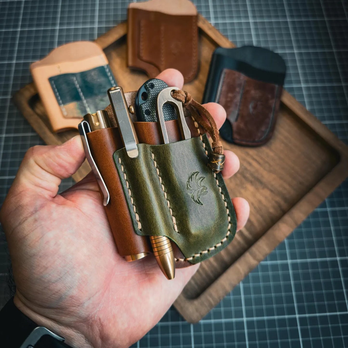 Leather Edc Pocket Organizer