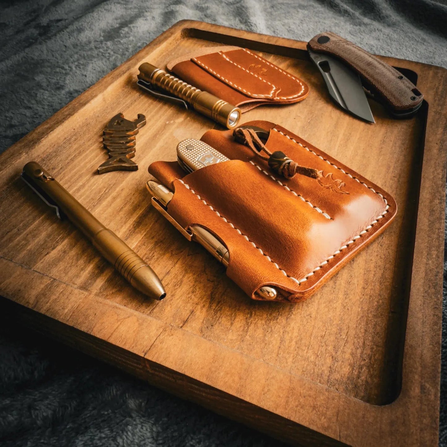 Handmade Leather EDC Caddy | Pocket Organizer