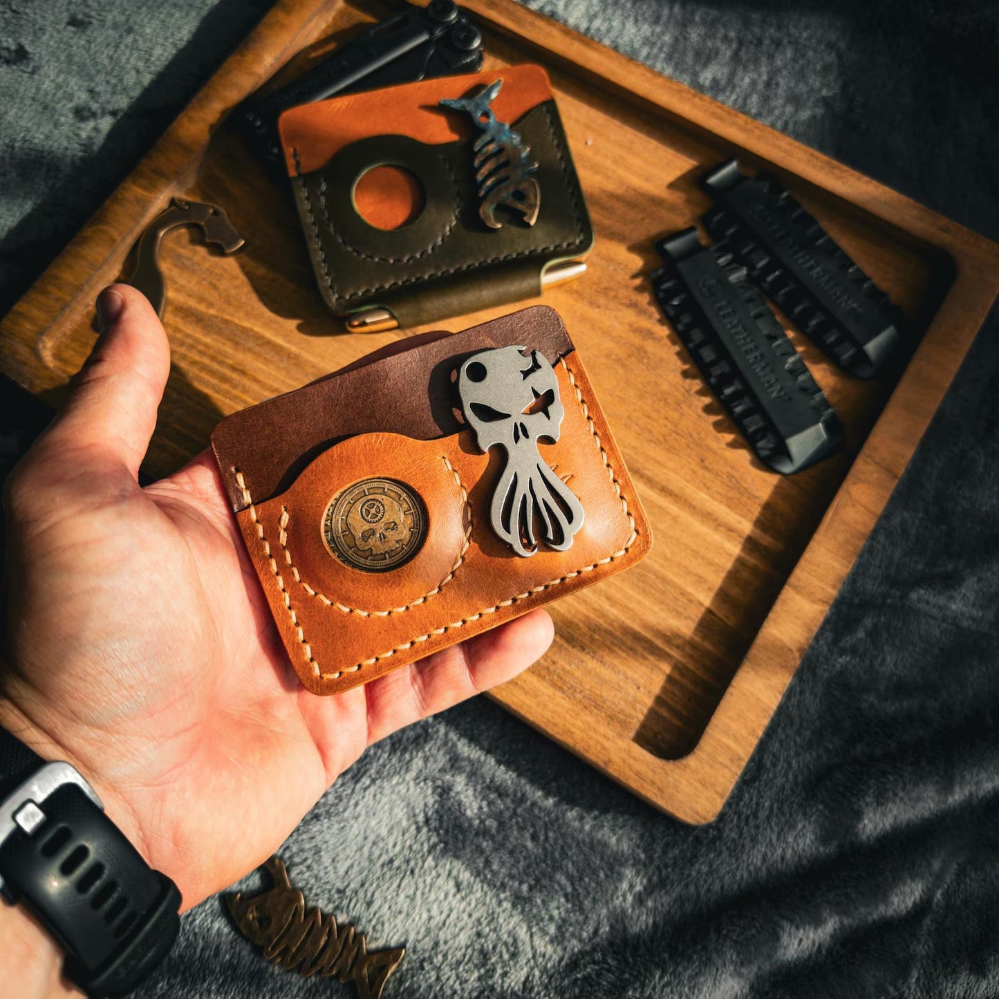 Leather EDC Wallet With Coin Pocket