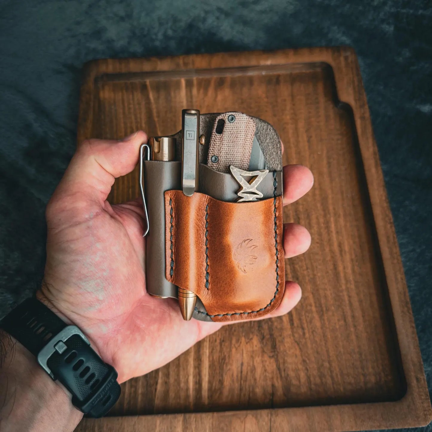 Leather Edc Pocket Organizer