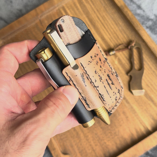 EDC Pocket Organizer (Black & Cork Taupe)