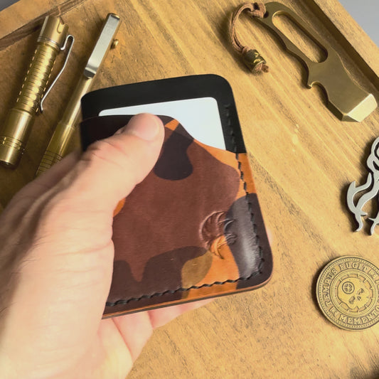 Black Camouflage Leather Wallet