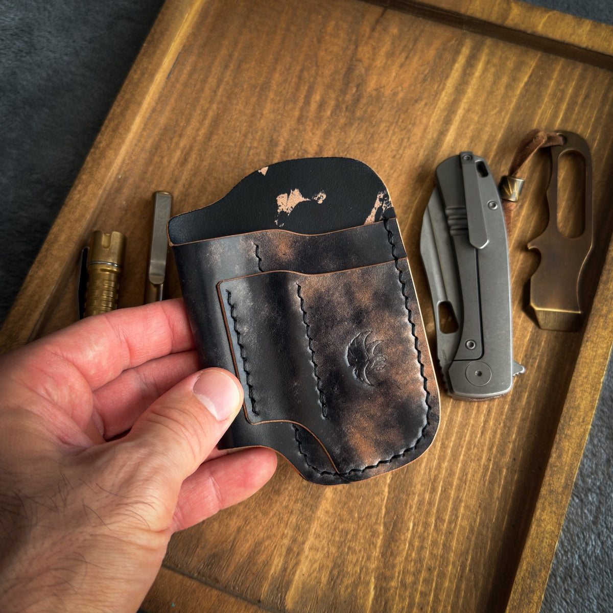 EDC-Taschen-Organizer aus Leder