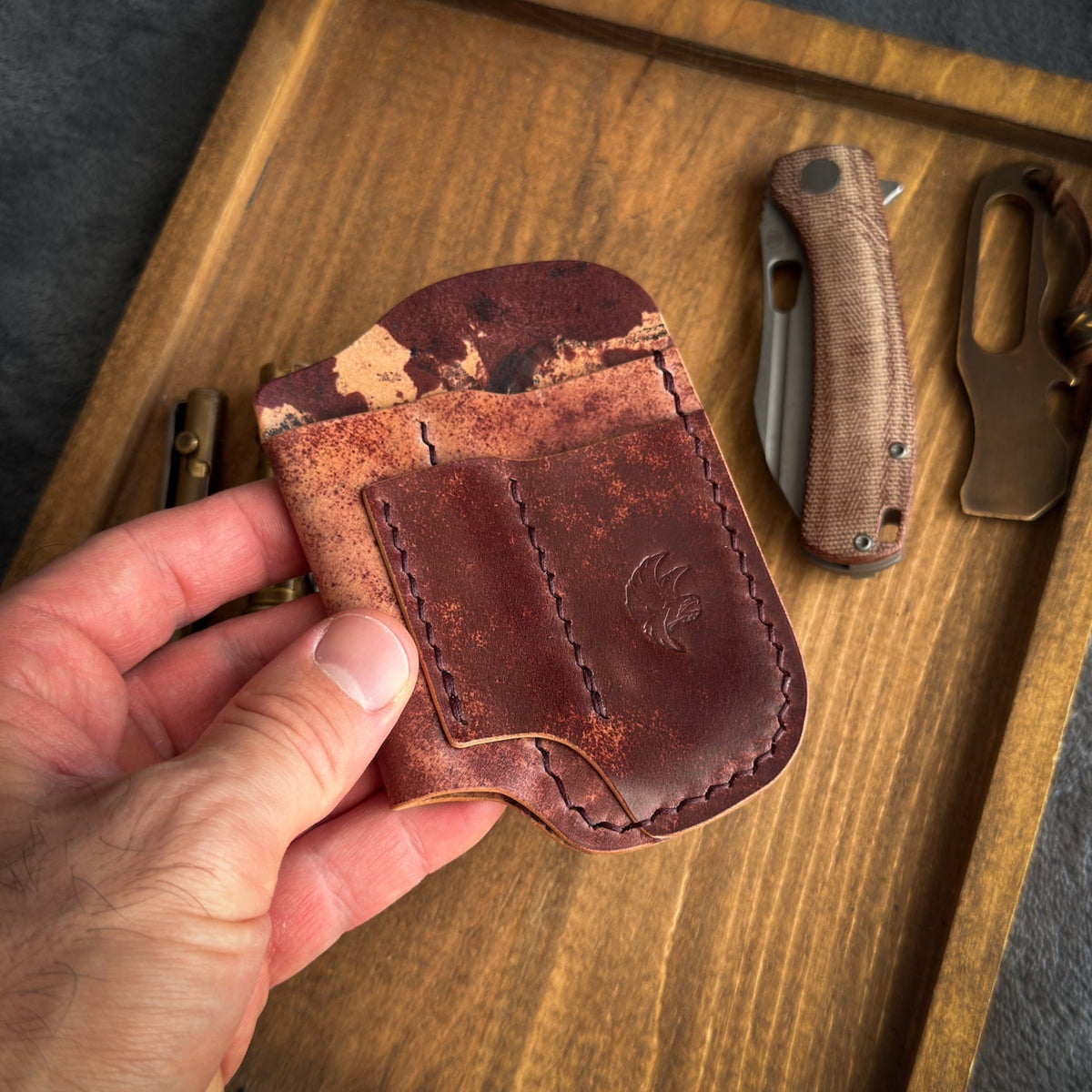 EDC-Taschen-Organizer aus Leder