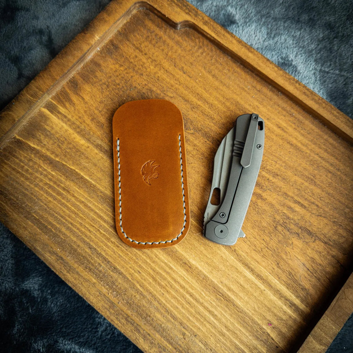 Leather Knife Slip | Handmade Full Grain Leather Folding Knife Sheath