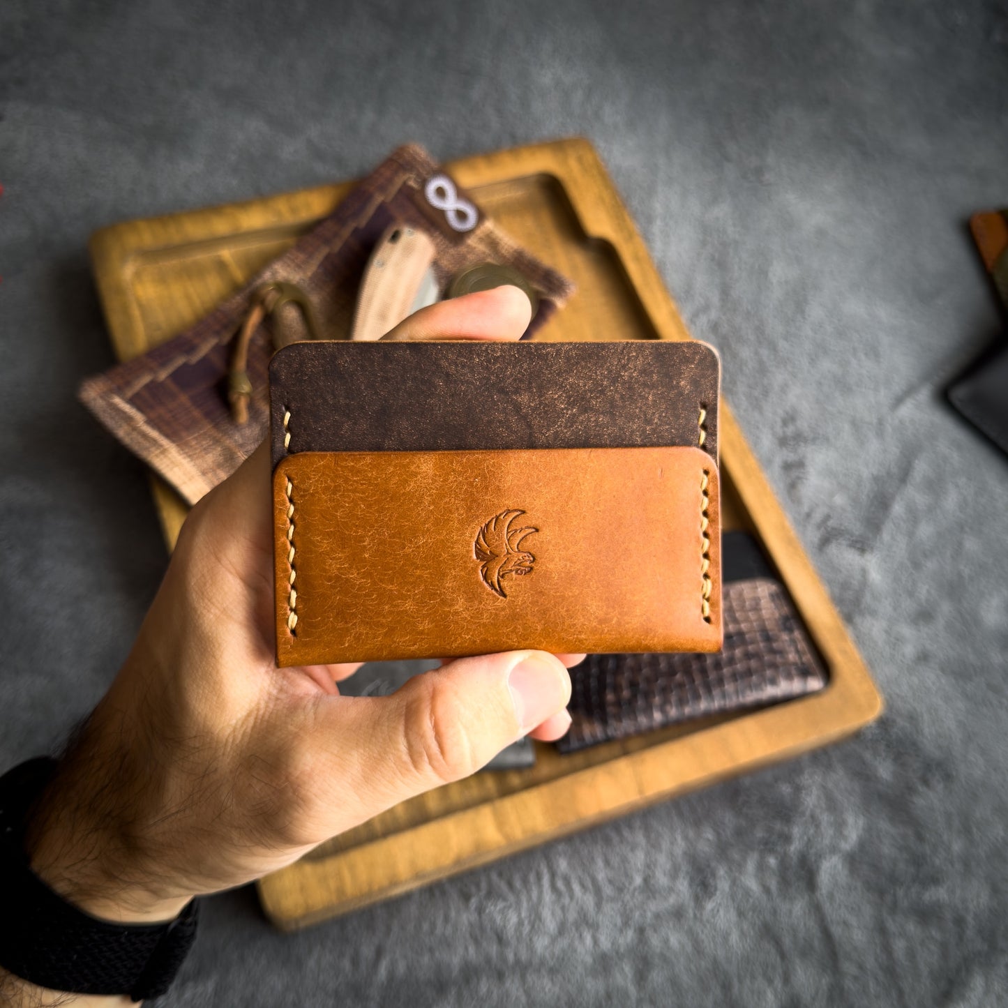 Minimalist Brown & Olmo Leather Wallet