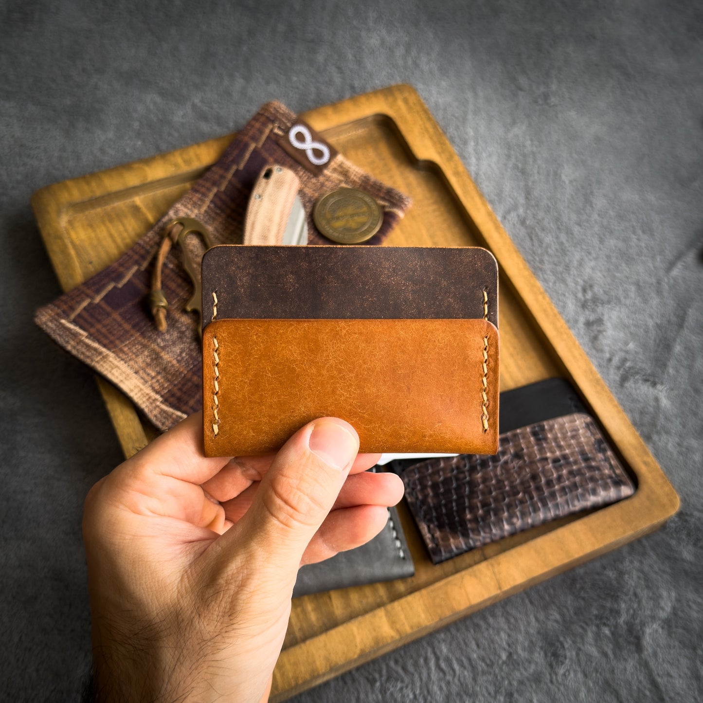 Minimalist Brown & Olmo Leather Wallet