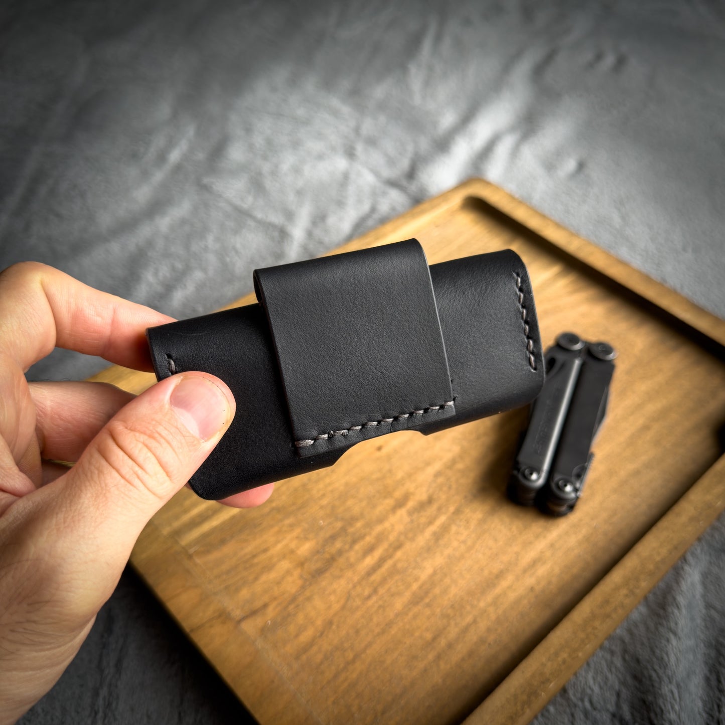 Leather Sheath for Leatherman Multitool (Wave+, Arc, Rebar, Skeletool, Charge+)