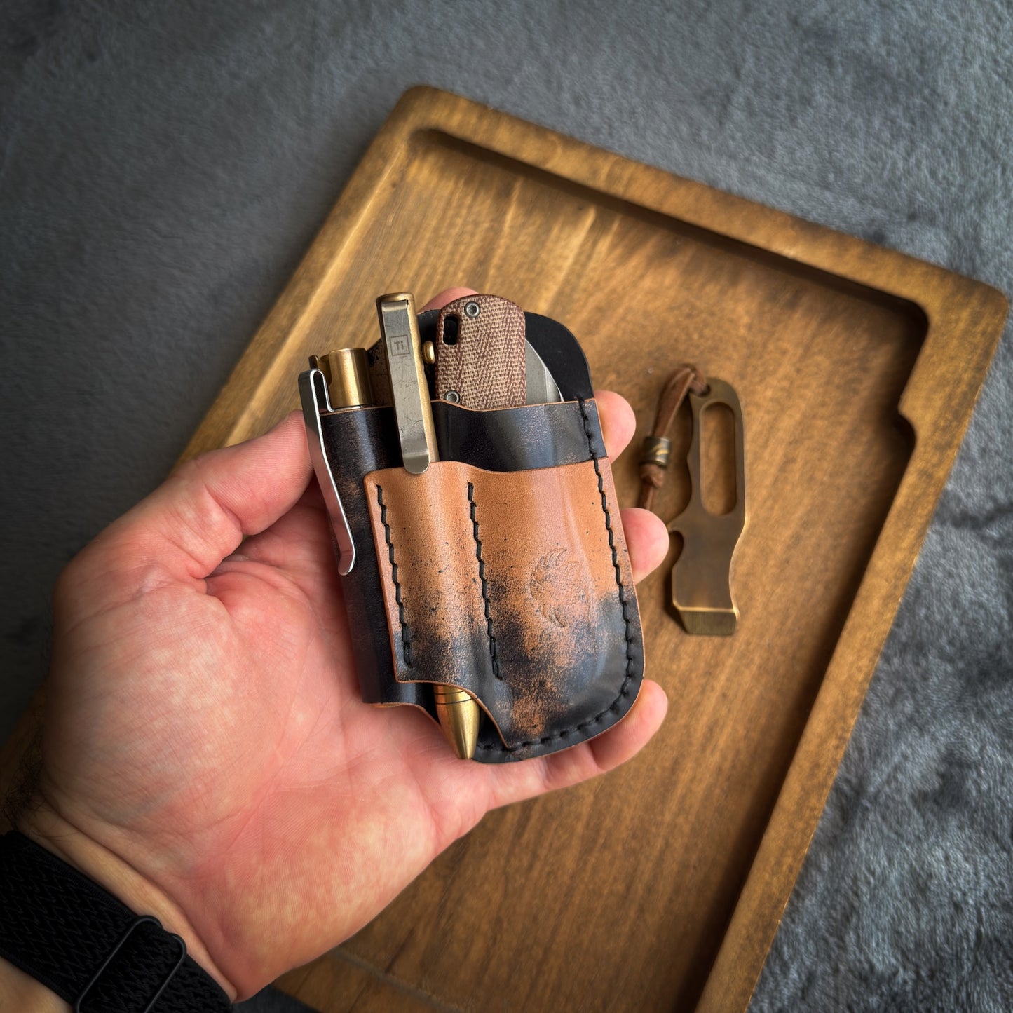 EDC-Taschen-Organizer aus Leder