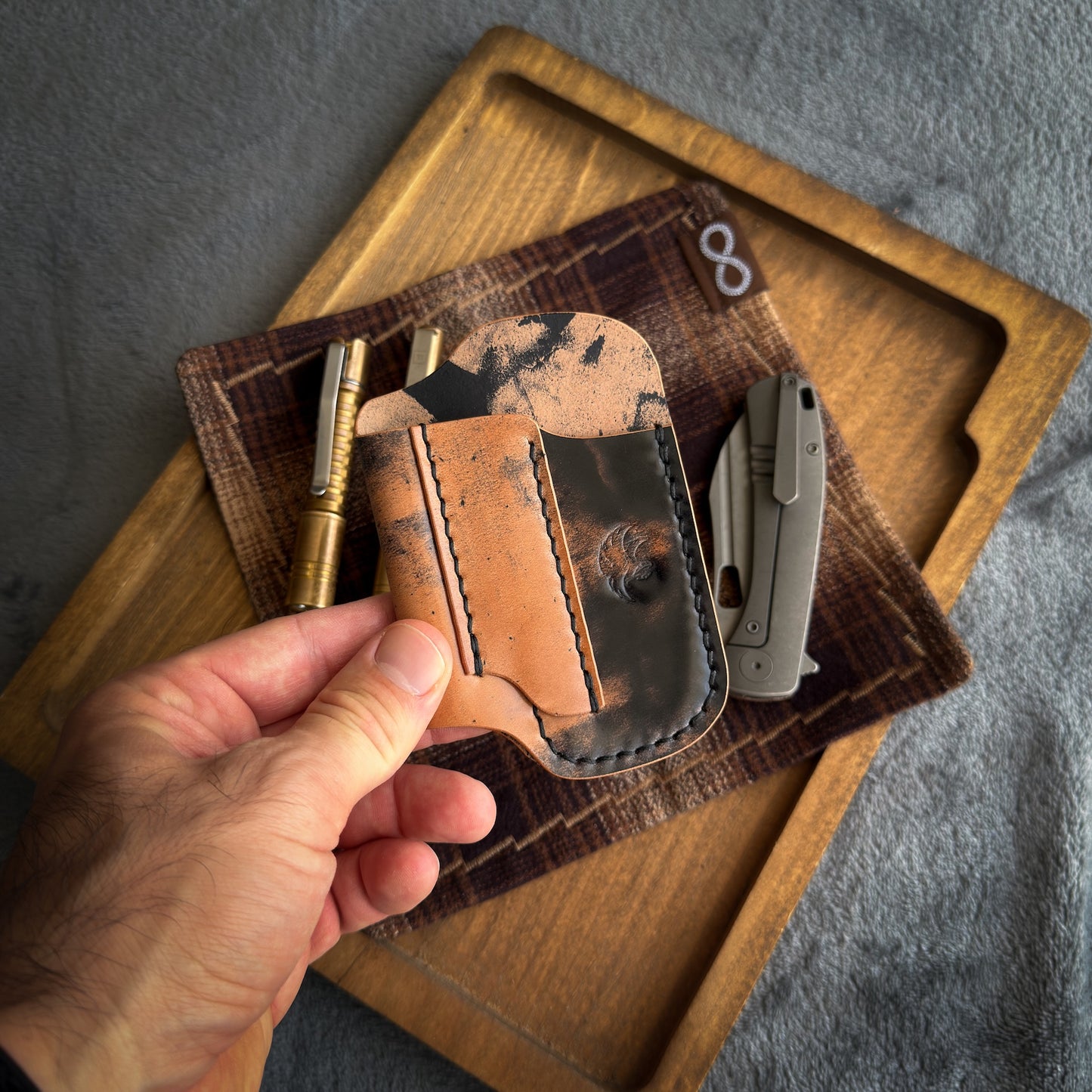 EDC-Taschen-Organizer aus Leder