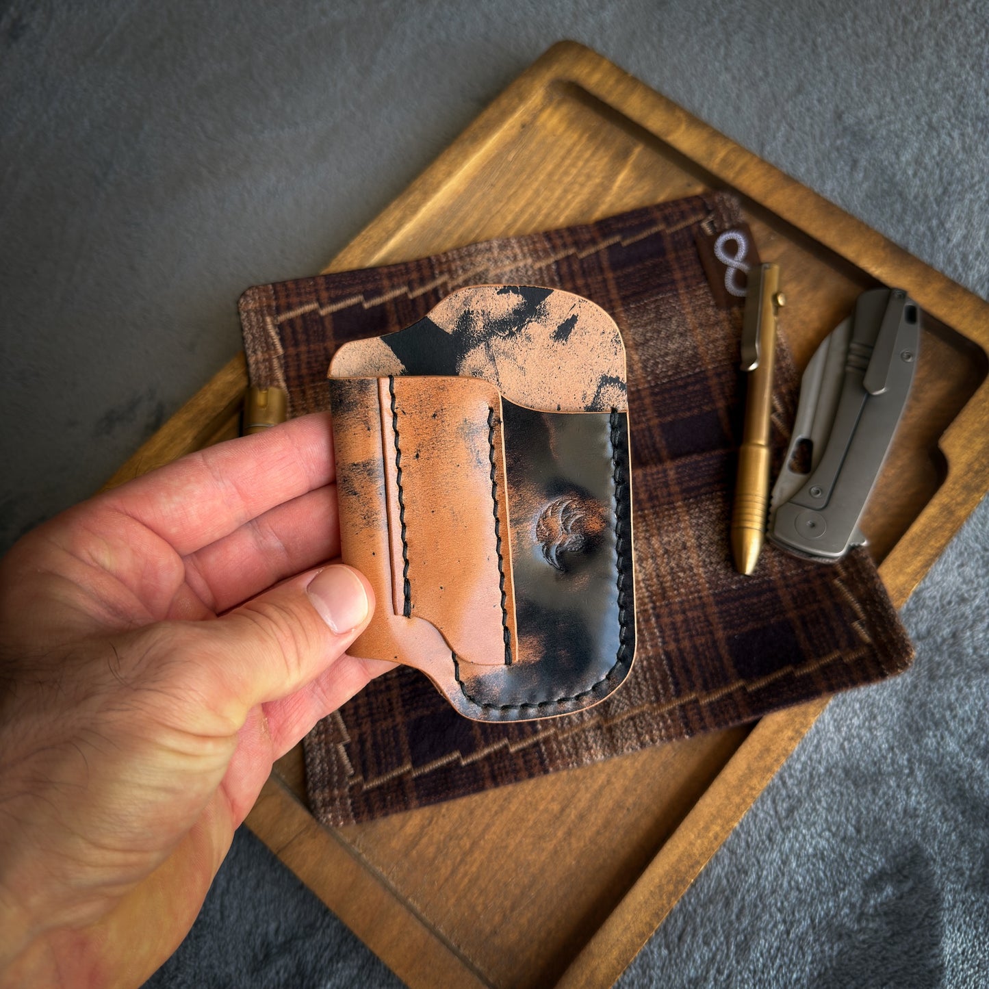 EDC-Taschen-Organizer aus Leder