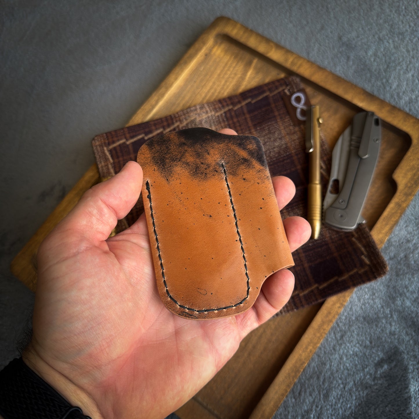 EDC-Taschen-Organizer aus Leder