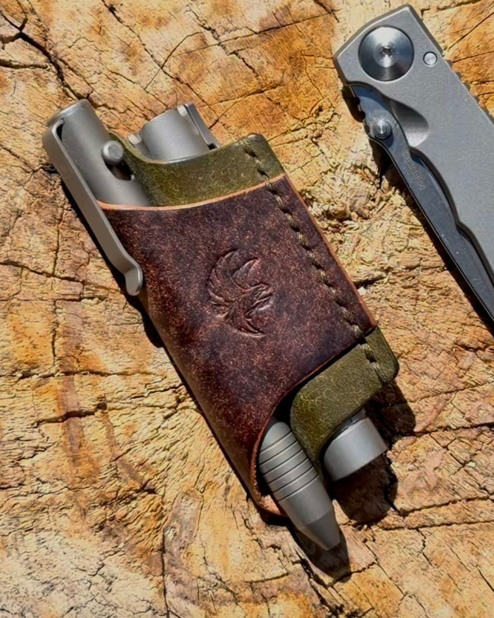 EDC-Taschen-Organizer (natürliches Buttero- und Appaloosa-Sky-Leder)