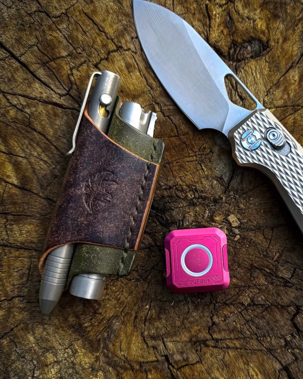 EDC-Taschen-Organizer (natürliches Buttero- und Appaloosa-Sky-Leder)