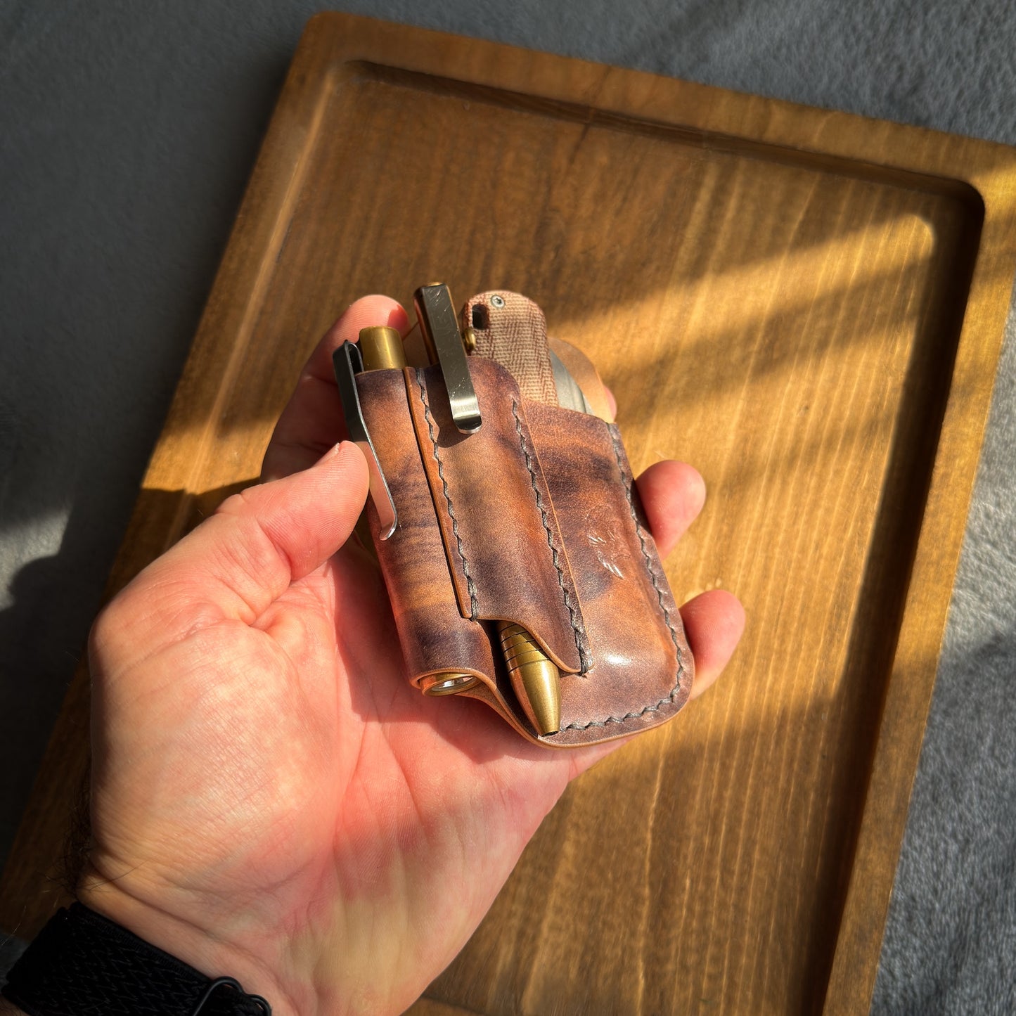 EDC-Taschen-Organizer aus Leder