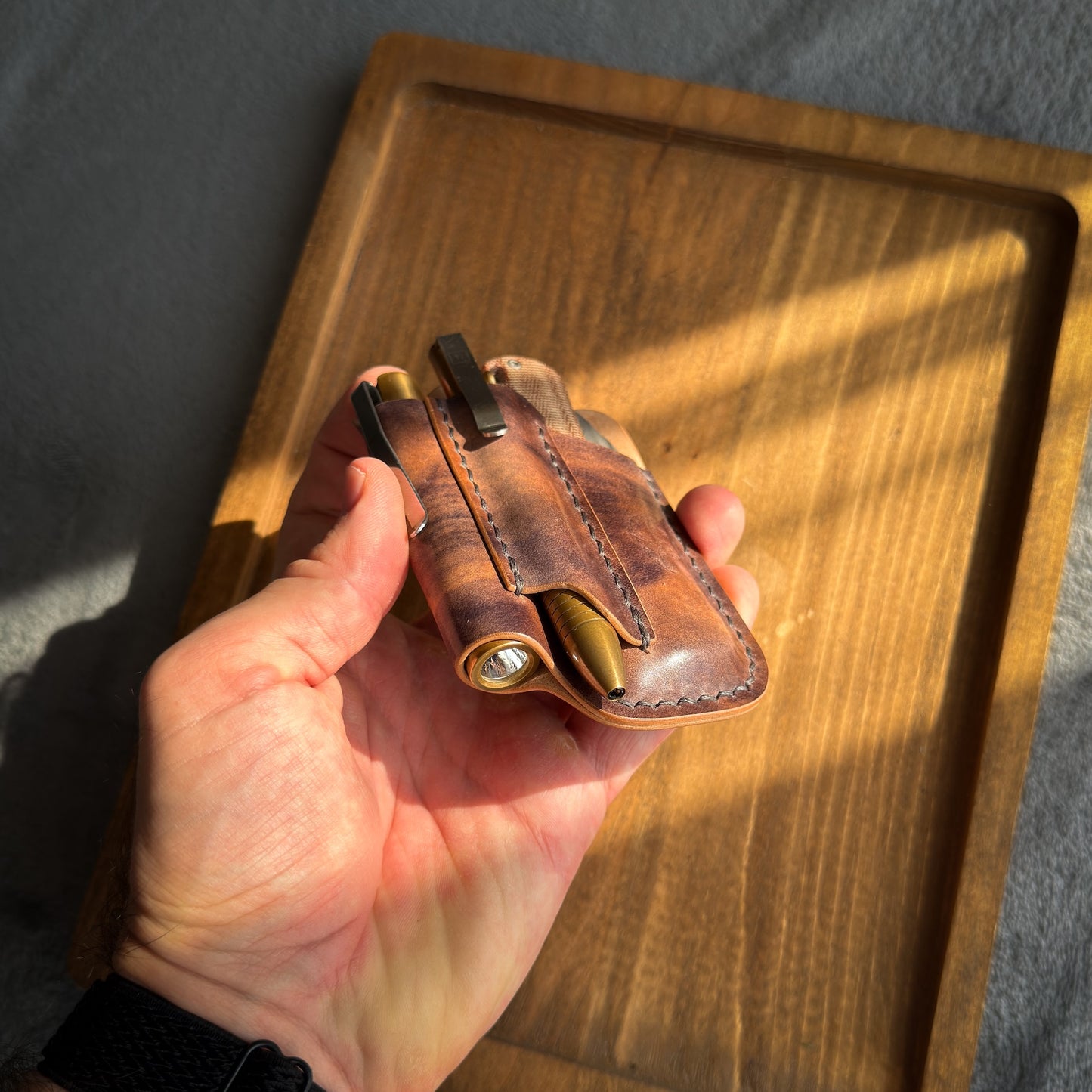 EDC-Taschen-Organizer aus Leder