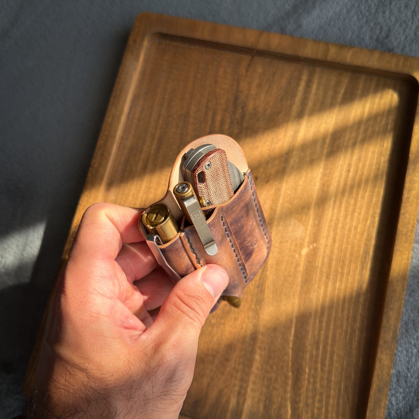 EDC-Taschen-Organizer aus Leder
