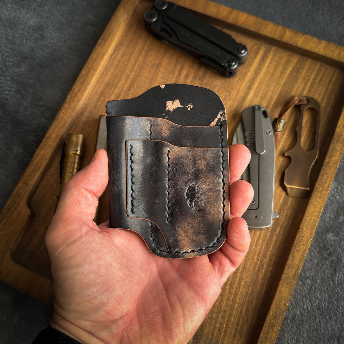 EDC-Taschen-Organizer aus Leder