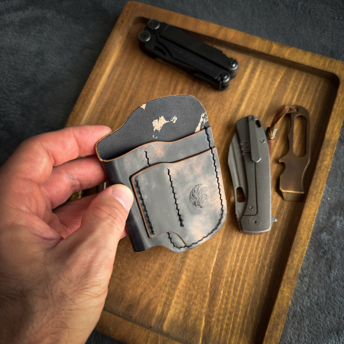 EDC-Taschen-Organizer aus Leder