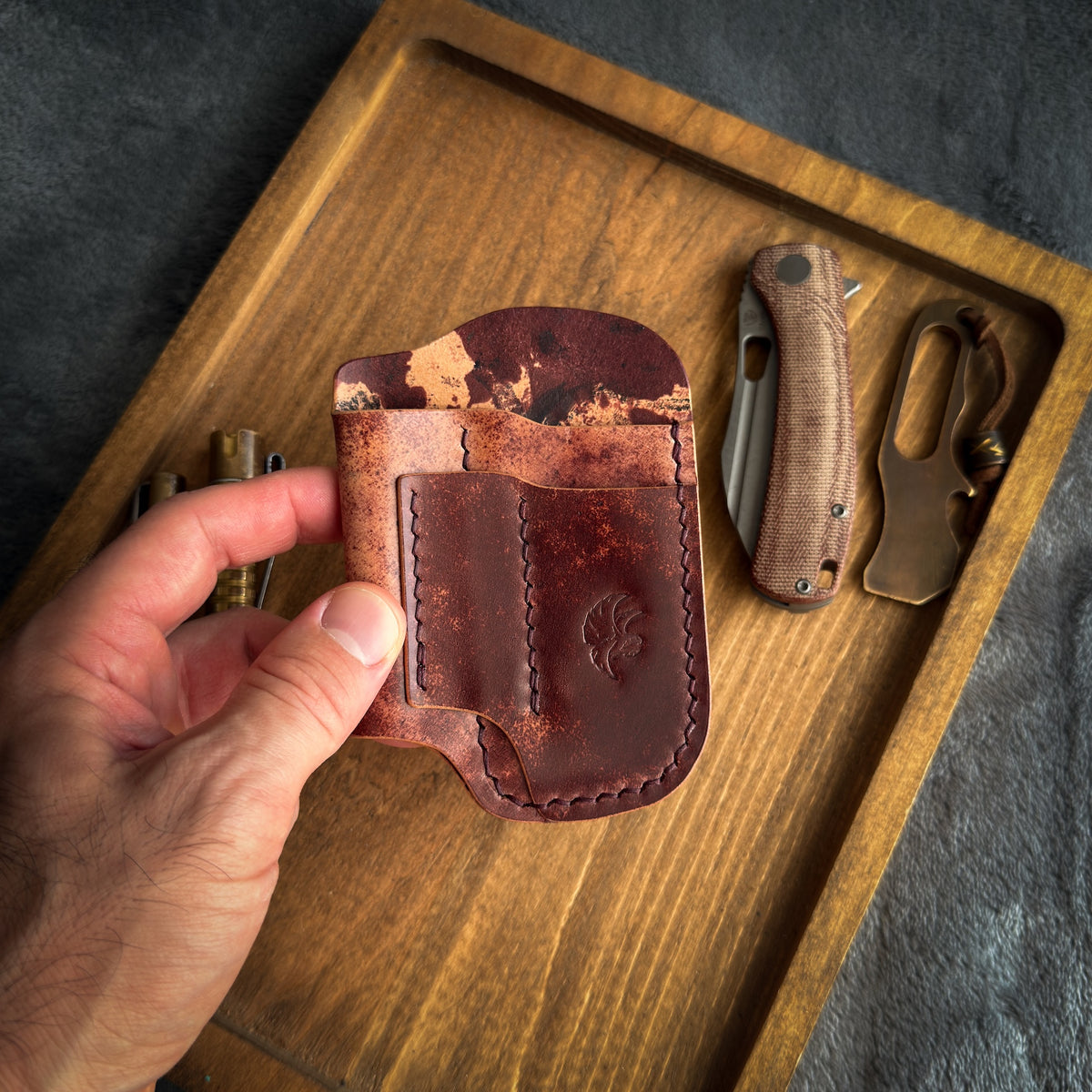 EDC-Taschen-Organizer aus Leder