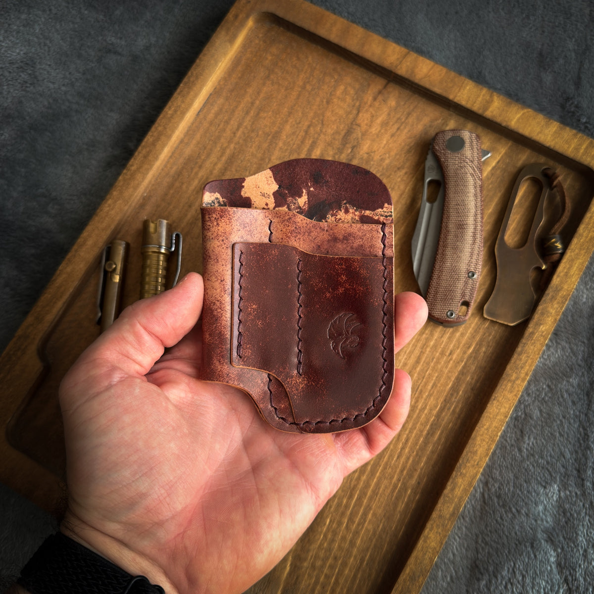 EDC-Taschen-Organizer aus Leder