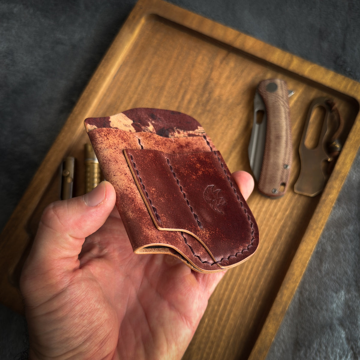EDC-Taschen-Organizer aus Leder