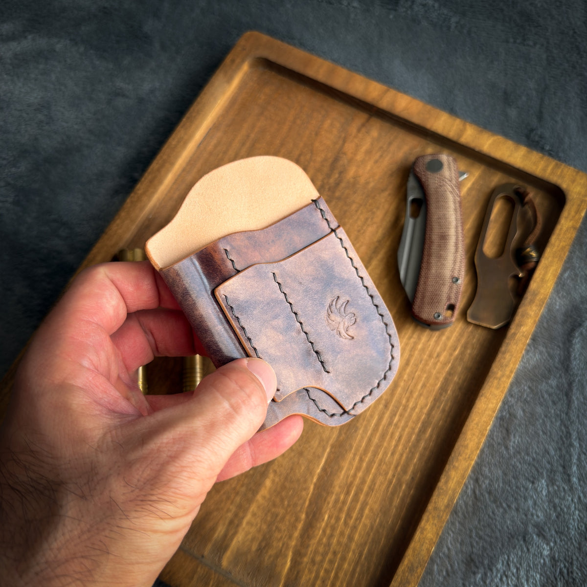 EDC-Taschen-Organizer aus Leder