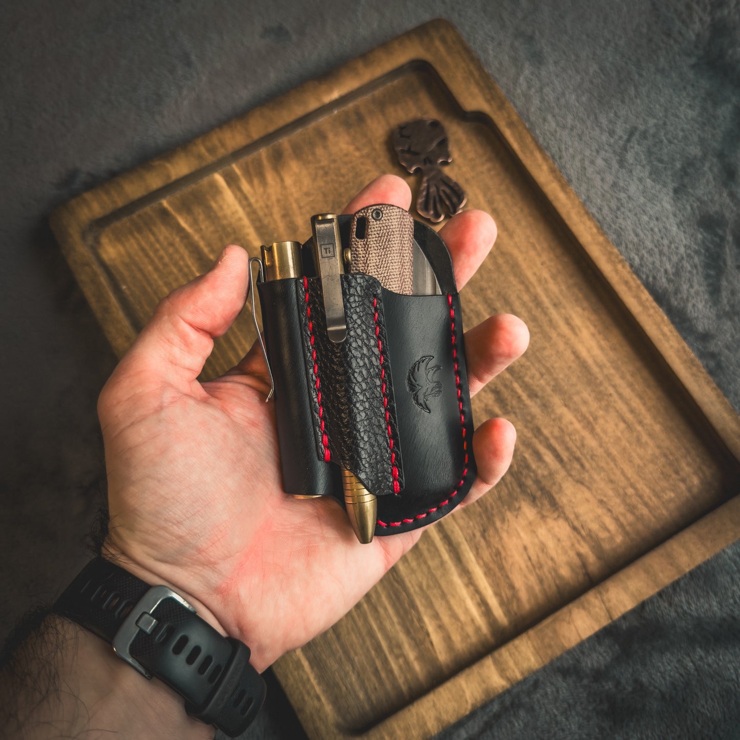 EDC-Taschen-Organizer aus Leder