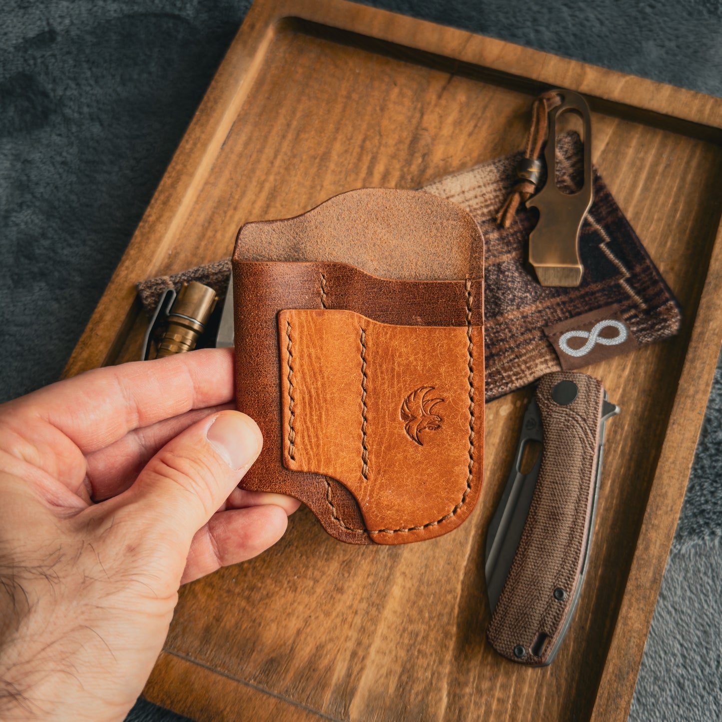 Brown & Olmo Leather Edc Pocket Organizer
