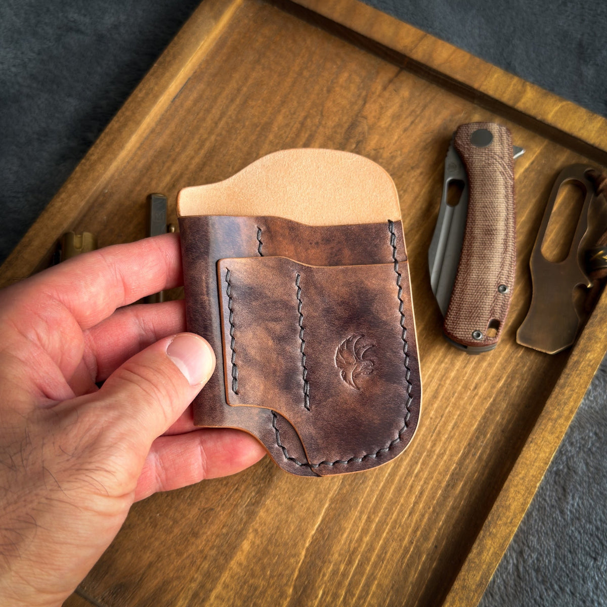 EDC-Taschen-Organizer aus Leder