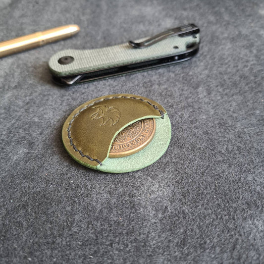 Coin Leather Slip