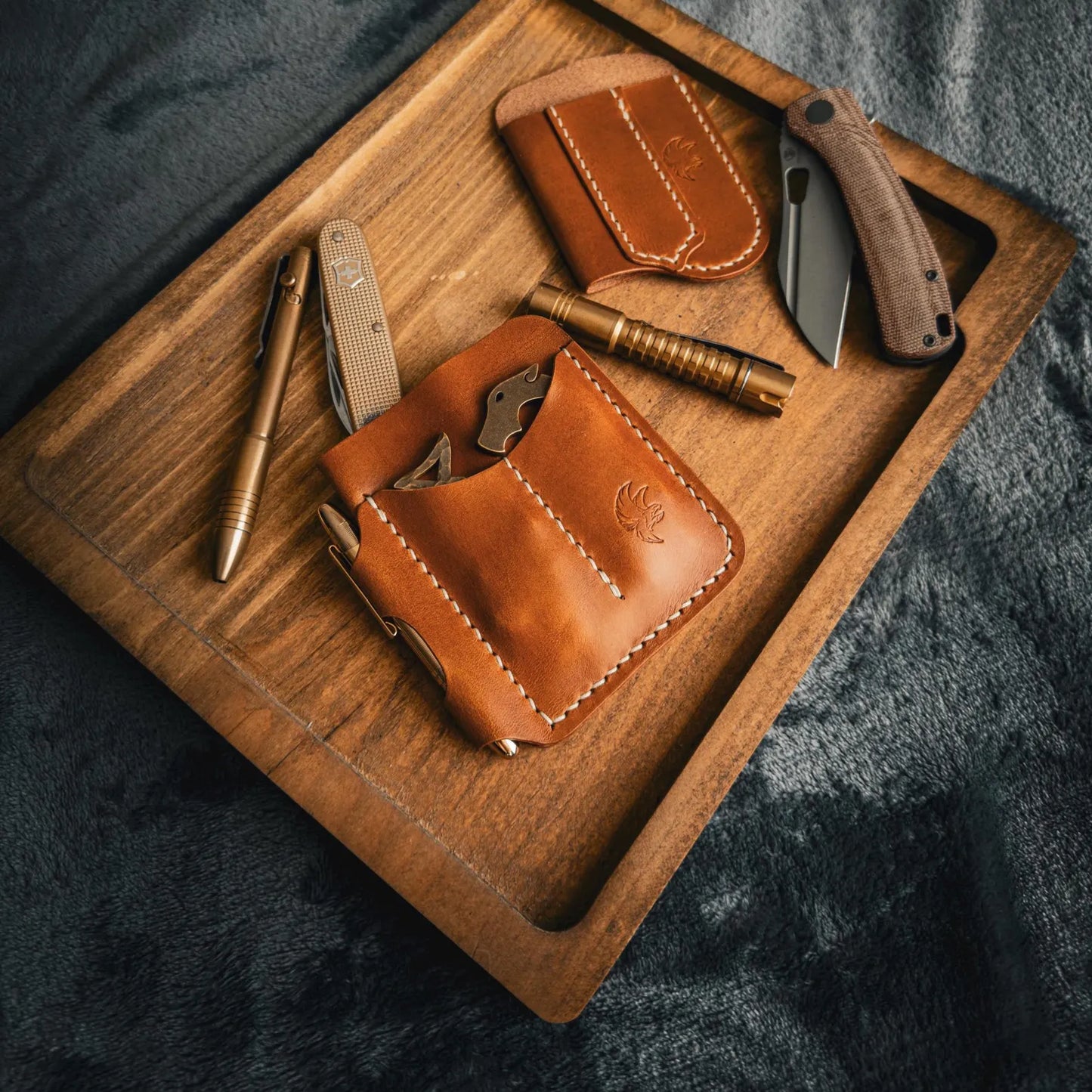 Handmade Leather EDC Caddy | Pocket Organizer