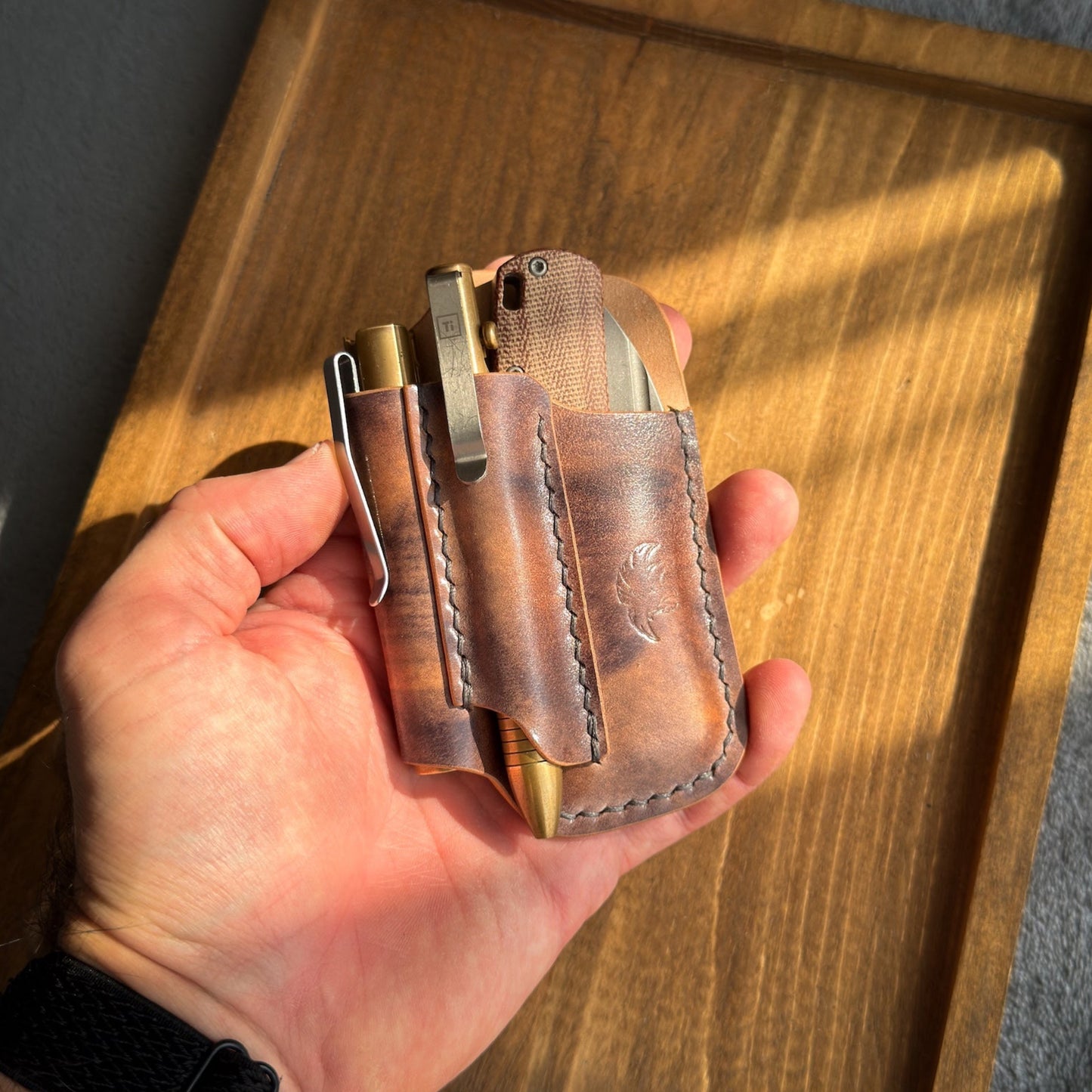 EDC-Taschen-Organizer aus Leder
